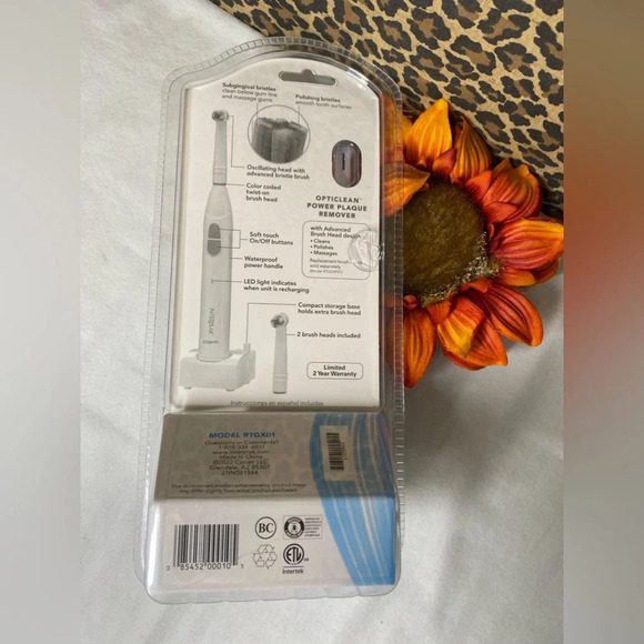 🦋B2B1🦋CONAIR Rechargeable Toothbrush OPTICLEAN Power Plaque Remover - Picture 3 of 4